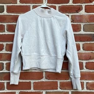 Hippie Rose Oatmeal Cropped Crewneck Sweatshirt